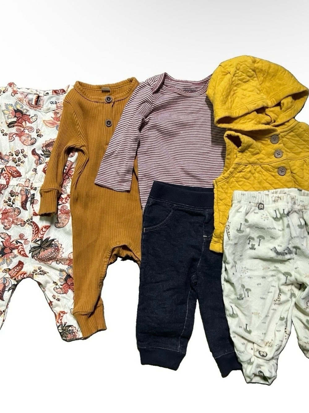 Baby Winter Tops Stripes Long Sleeve Bodysuits Size 3-6 Months